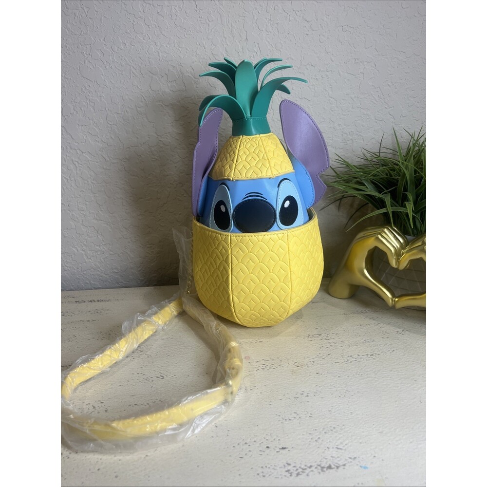 Loungefly Disney Stitch Shoppe Lilo and Stitch Figural Pineapple Crossbody - New